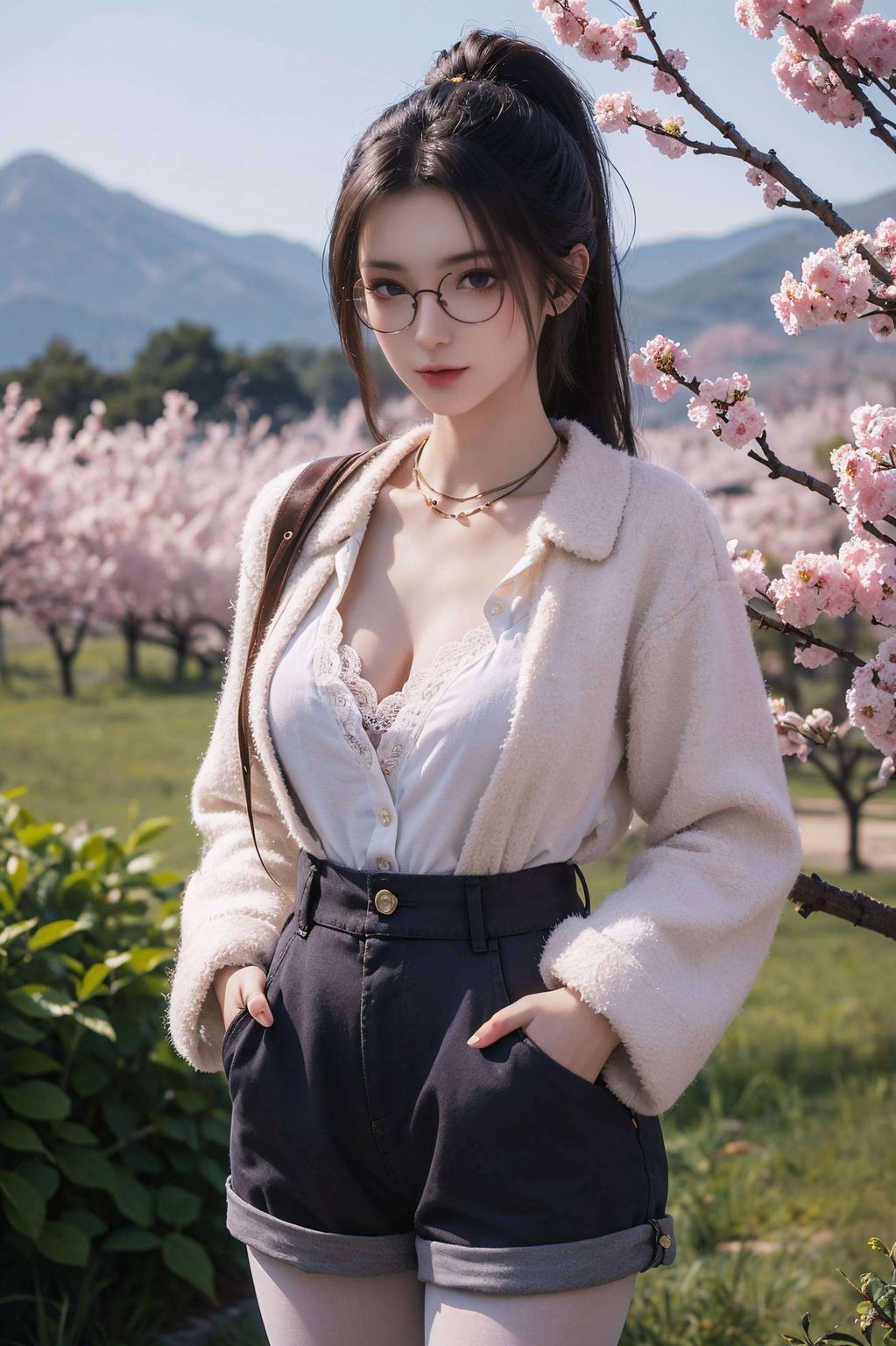 AI绘画角色pose素材免费壁纸分享：国漫女神周小环小妖怪——灵动的小妖怪周小环专为你的iPad定制