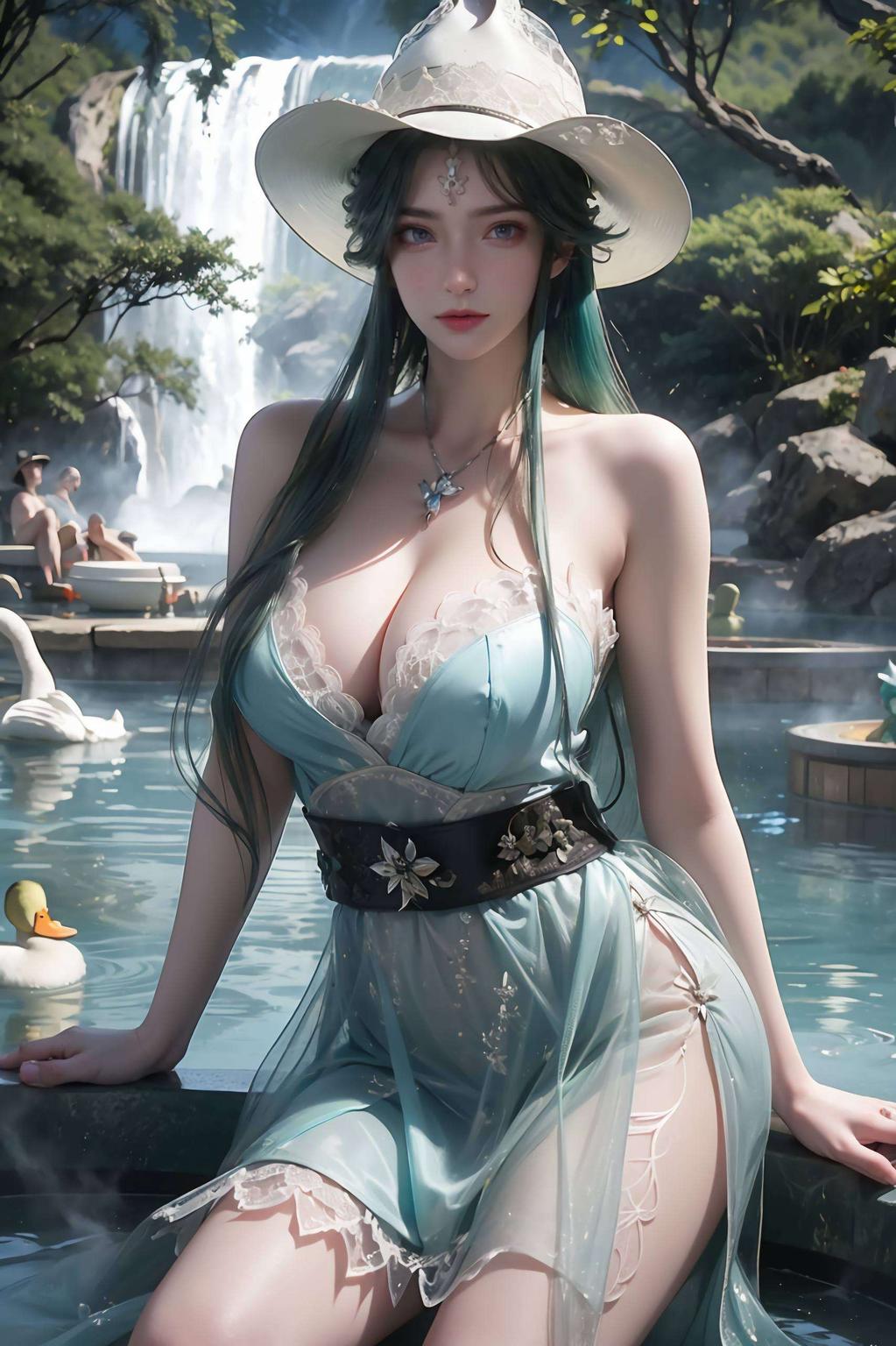 这款手绘周紫虹壁纸以其高清细腻的笔触