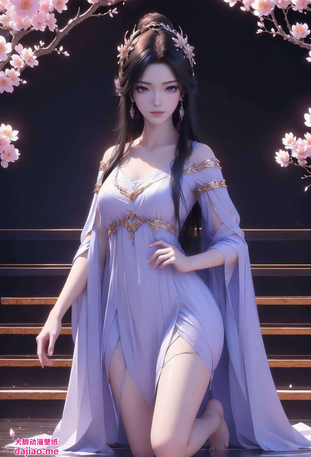 让你沉浸在这梦幻般的国漫世界巧妙融入了杨颖图片中的紫精灵元素
