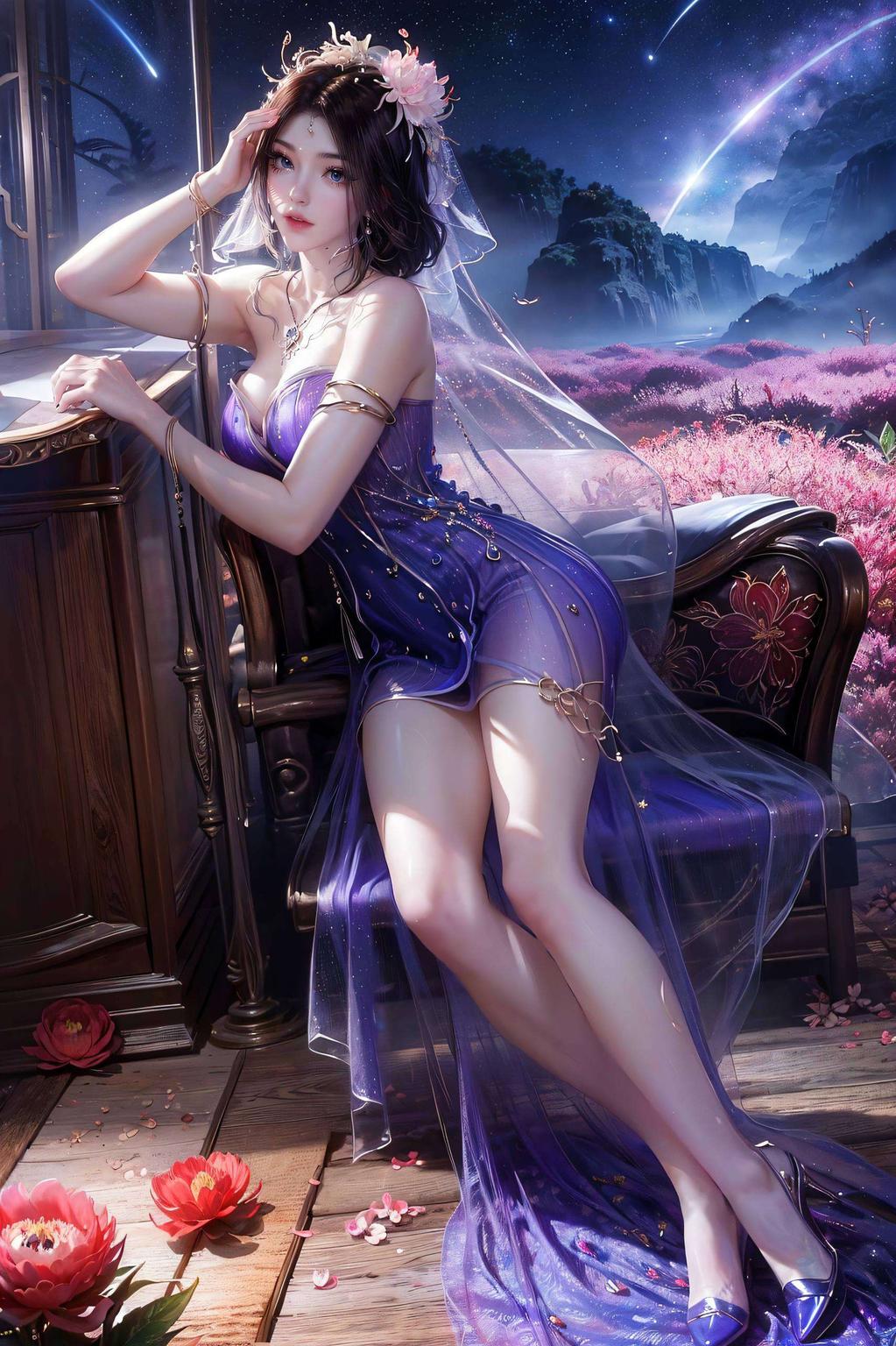 为手机桌面增添一抹清新亮丽这款超清晰碎花1080p壁纸国漫女神AI