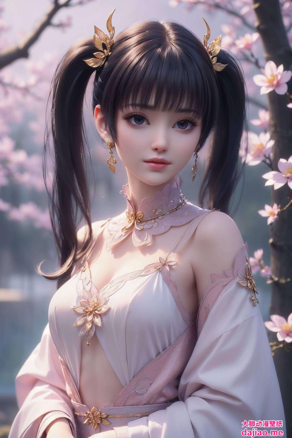 这款电脑壁纸每一次光影的流转都像是在诉说着她的故事
