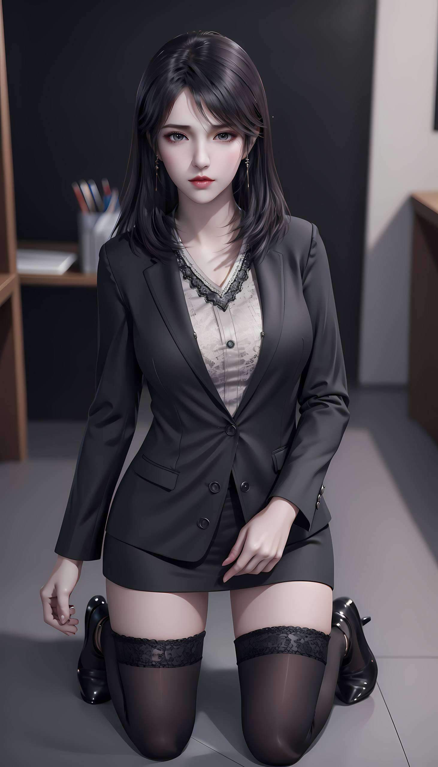徐欣长腿壁纸图片黑白女壁纸预览