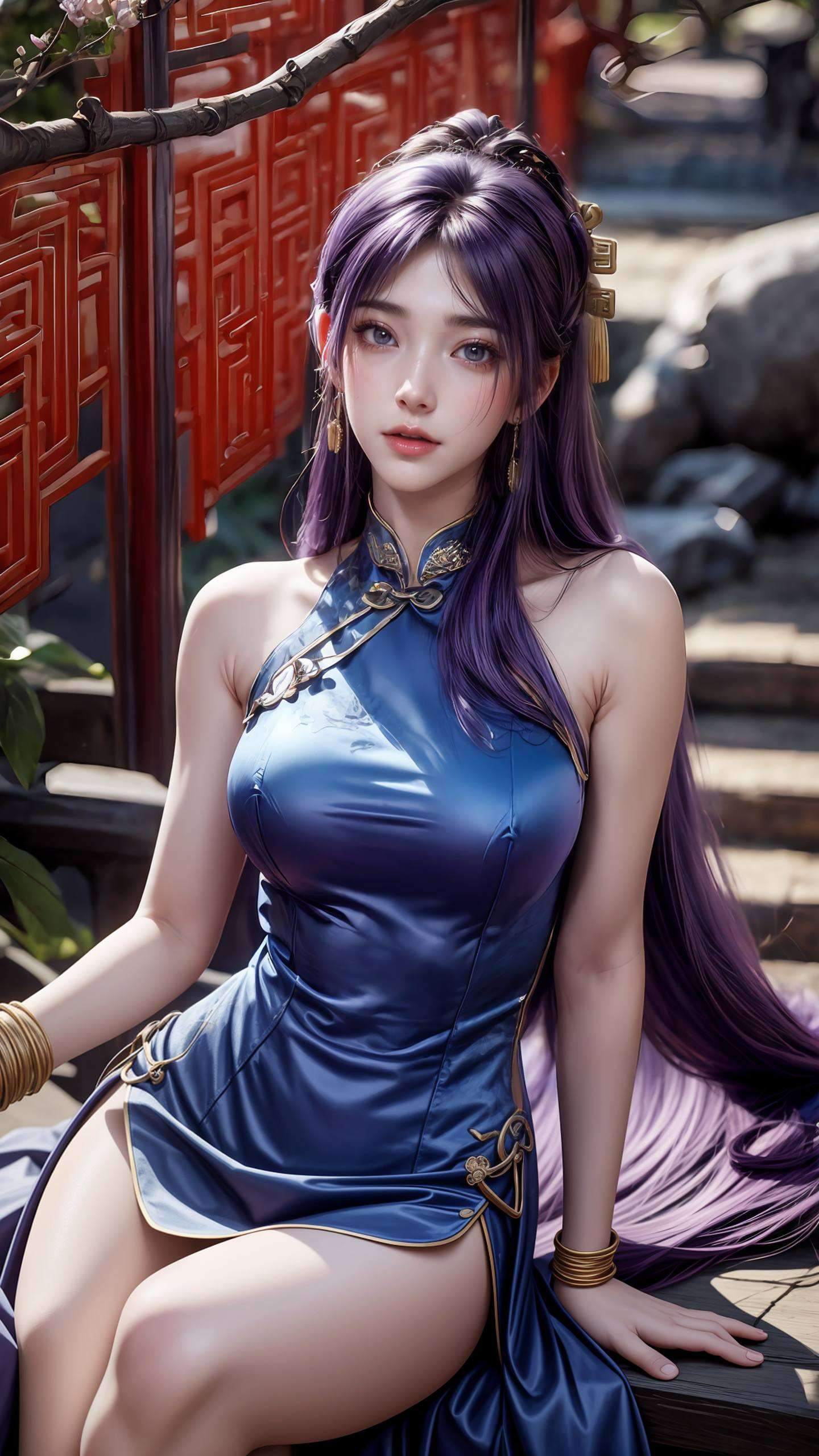姬紫月壁纸仙气可爱动漫版壁纸预览
