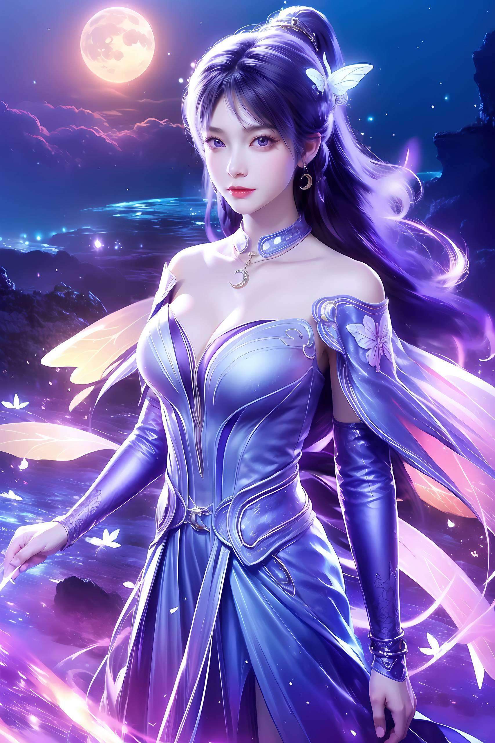 姬紫月正脸壁纸卡通图片壁纸预览