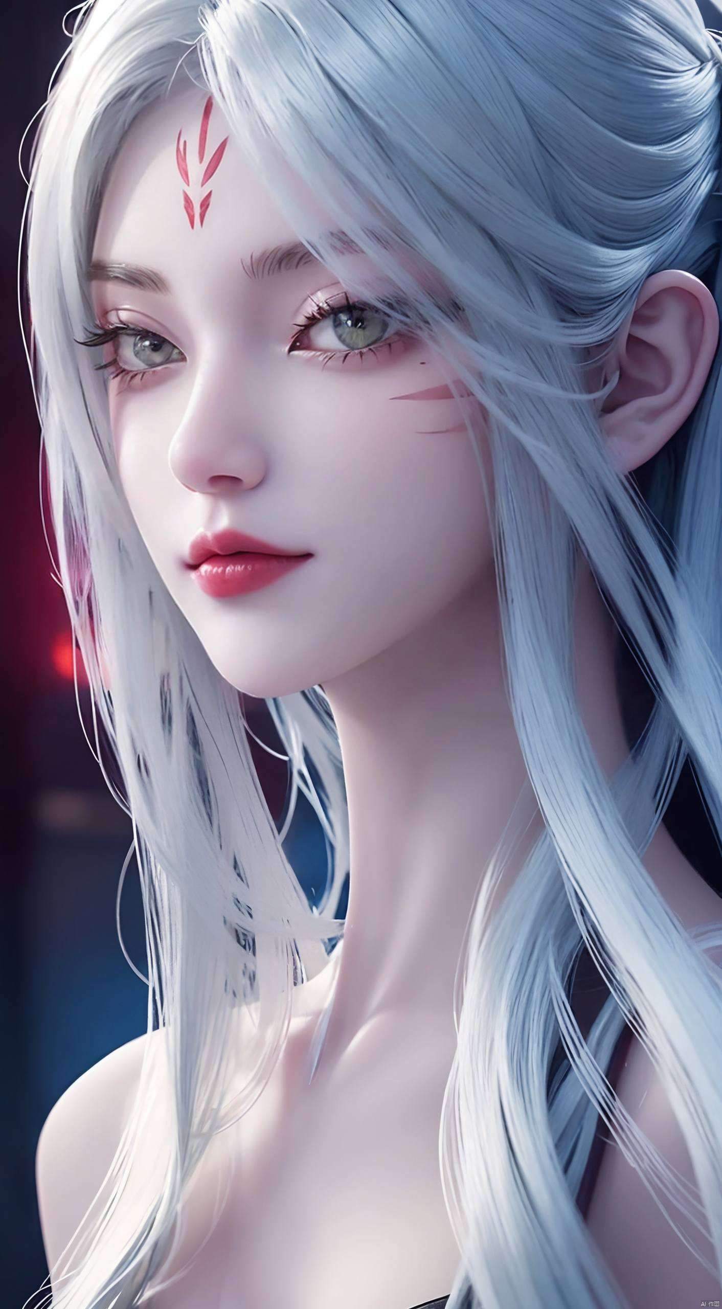 小白半脸壁纸图片壁纸预览